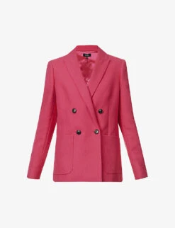 ME AND EM Boyfriend Peak-lapel Tweed Blazer