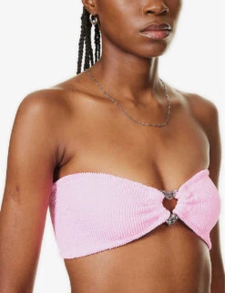 Nicole Seersucker Bikini -Women Clothing Store R04130307 BUBBLEGUMSILVER ALT05