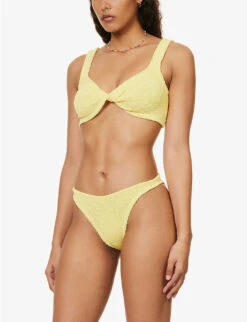 Juno Knotted Bikini Set -Women Clothing Store R04130314 YELLOW ALT02