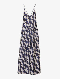 Seafolly Modern Take Abstract-print Cotton Maxi Dress