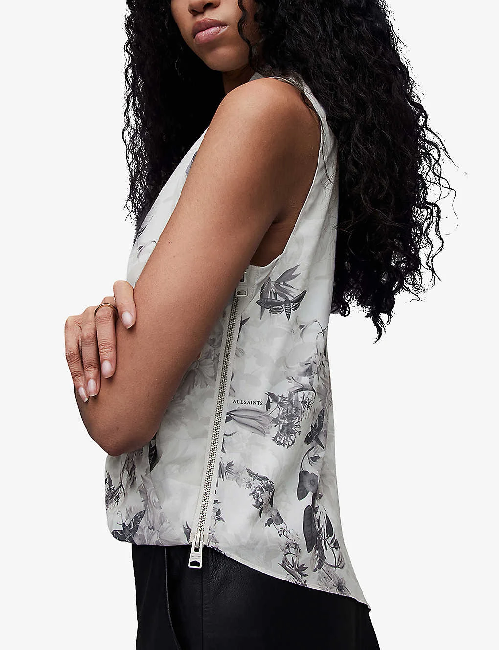 AllSaints Abi Audrey Wrap-front Woven Top 3 AllSaints Abi Audrey Wrap-front Woven Top - Image 3