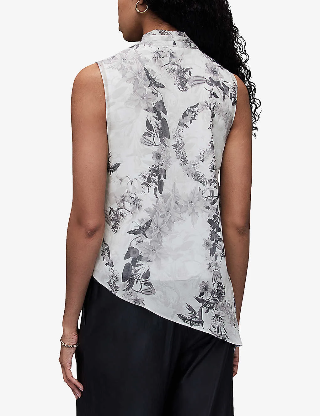 AllSaints Abi Audrey Wrap-front Woven Top 4 AllSaints Abi Audrey Wrap-front Woven Top - Image 4