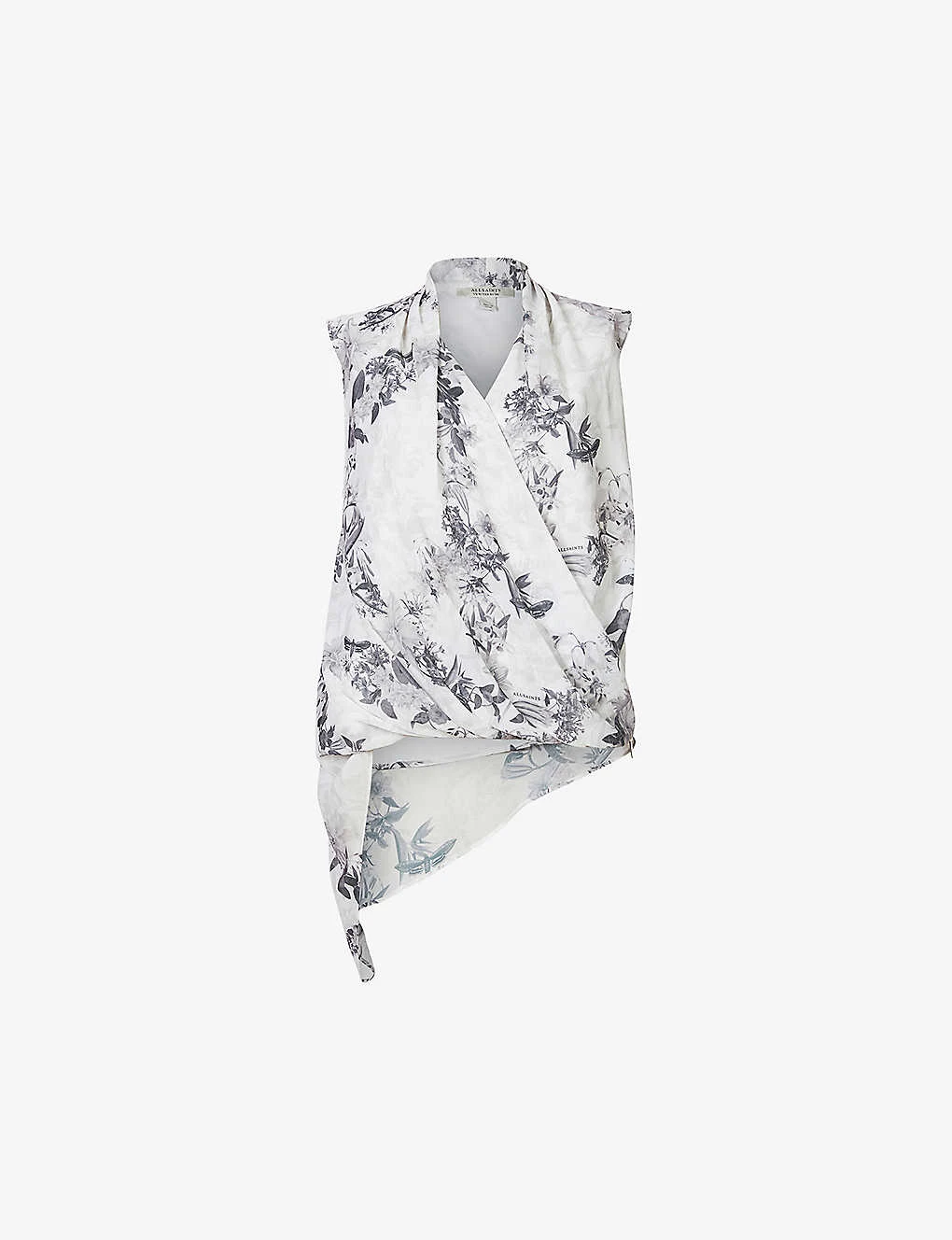 AllSaints Abi Audrey Wrap-front Woven Top 1 AllSaints Abi Audrey Wrap-front Woven Top