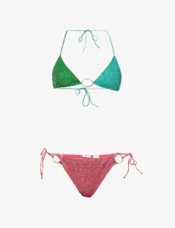OSEREE Lumière Metallic-weave Bikini Set
