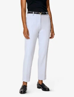 By Malina Lovi Straight-leg High-rise Woven Trousers -Women Clothing Store R04133227 SKYBLUE ALT02