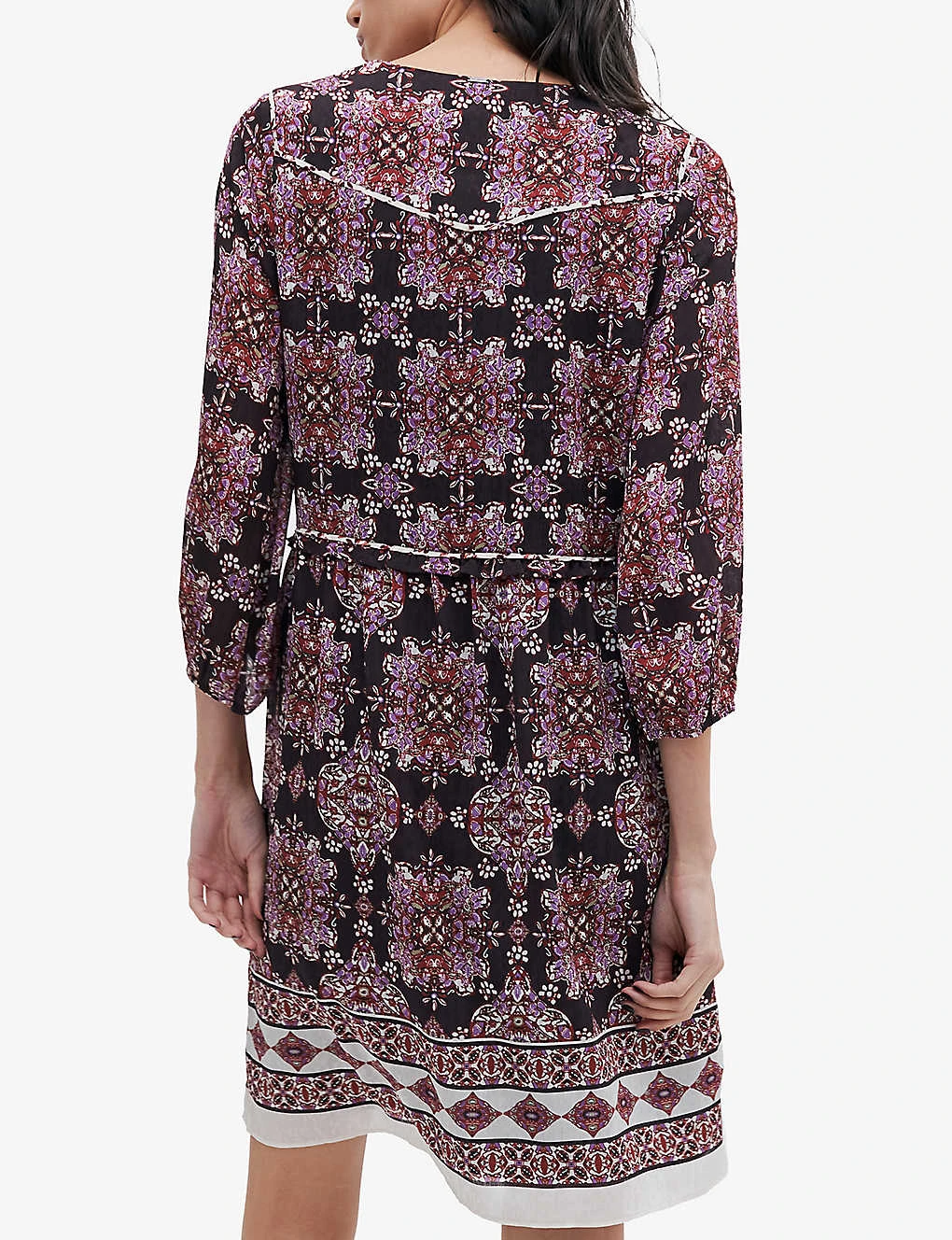 Ikks Boho-print Woven Mini Dress 4 Ikks Boho-print Woven Mini Dress - Image 4