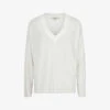 AllSaints Kati Long-sleeve V-neck Woven T-shirt