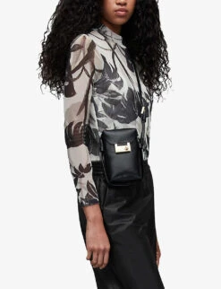 AllSaints Jackie Floral-print Stretch-woven Bodysuit -Women Clothing Store R04134812 ECRUWHITE ALT02