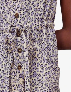 Whistles Dashed Jess Leopard-print Woven Jumpsuit -Women Clothing Store R04135052 ALT04