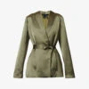 Paige Kamala Self-tie Satin Blazer