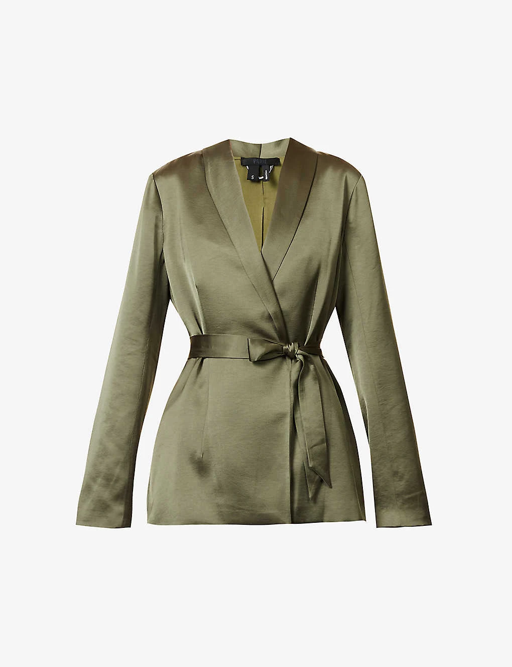 Paige Kamala Self-tie Satin Blazer 1 Paige Kamala Self-tie Satin Blazer