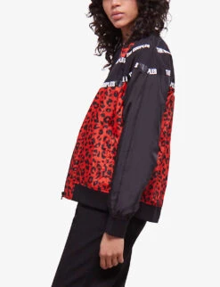 THE KOOPLES Leopard Logo-print Woven Jacket -Women Clothing Store R04137805 MU01 ALT02