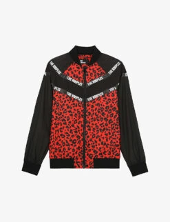 THE KOOPLES Leopard Logo-print Woven Jacket