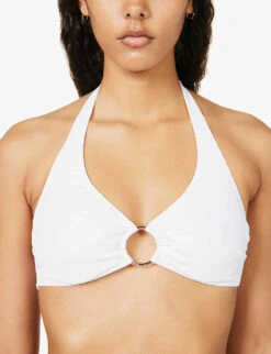 Melissa Odabash Brussels Halterneck Bikini Top -Women Clothing Store R04139923 WHITEPIQUE ALT04