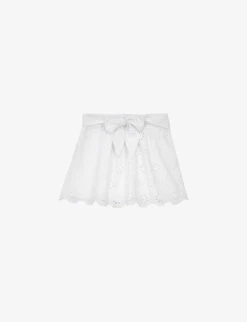 THE KOOPLES Scalloped-hem Knitted Mini Skirt