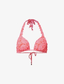 Tangier Abstract-print Stretch-recycled Polyamide Bikini Top