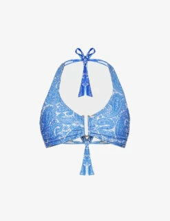 Cap Mala Graphic-print Stretch-recycled Polyamide Bikini Top