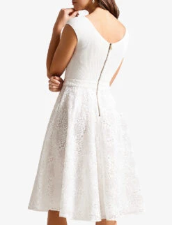 Ted Baker Annikaa Floral-embroidered Woven Midi Dress -Women Clothing Store R04142371 WHITE ALT04