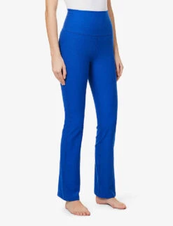 Beyond Yoga Spacedye Brand-print Flared-leg High-rise Stretch-woven Leggings 7 Beyond Yoga Spacedye Brand-print Flared-leg High-rise Stretch-woven Leggings -Women Clothing Store R04143881 ELECTRICROYALHEATHER ALT02