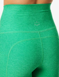Beyond Yoga Team Side-pocket Stretch-woven Shorts -Women Clothing Store R04143886 GREENGRASSHEATHER ALT04