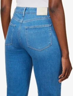 Paige Leenah Flared-leg High-rise Stretch-denim Jeans -Women Clothing Store R04144096 MIDBLUEMINIMALWASH ALT05