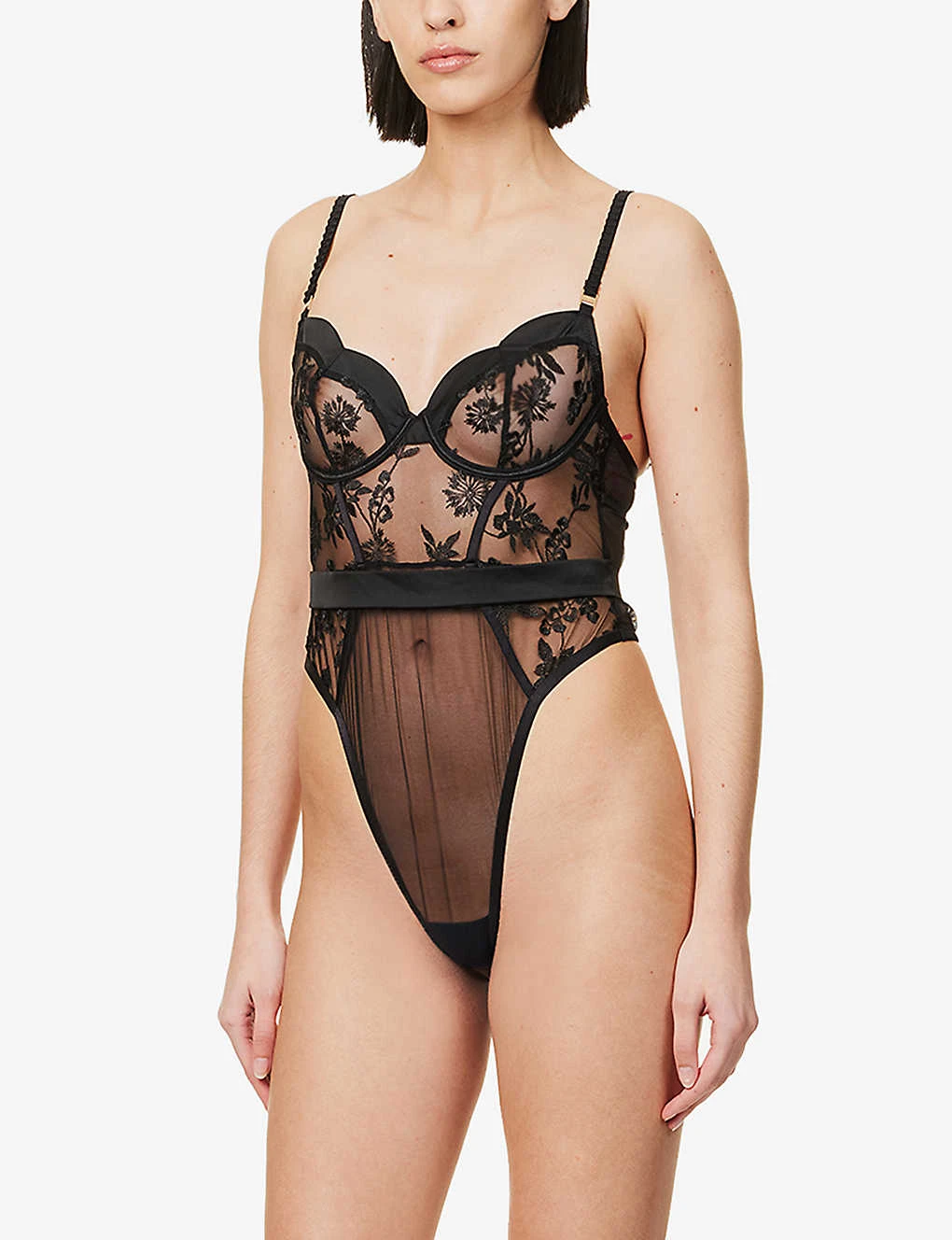 BLUEBELLA Cassandra Floral-embroidered Stretch-woven Body 2 BLUEBELLA Cassandra Floral-embroidered Stretch-woven Body - Image 2