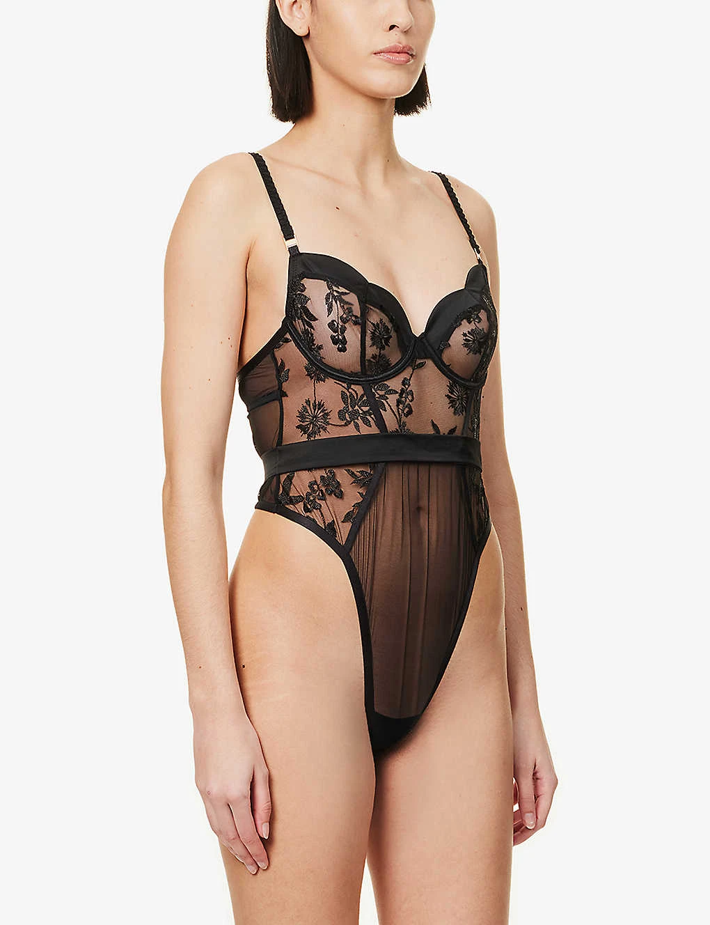 BLUEBELLA Cassandra Floral-embroidered Stretch-woven Body 3 BLUEBELLA Cassandra Floral-embroidered Stretch-woven Body - Image 3