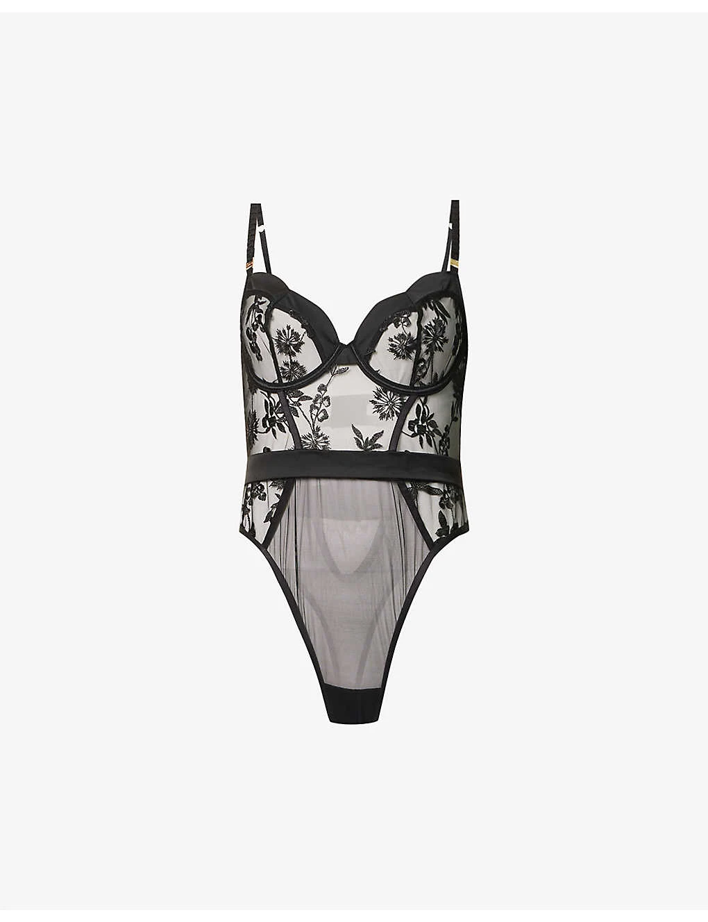 BLUEBELLA Cassandra Floral-embroidered Stretch-woven Body 1 BLUEBELLA Cassandra Floral-embroidered Stretch-woven Body