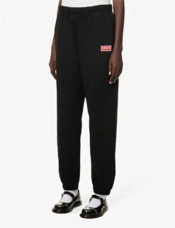Kenzo Brand-patch Cotton-jersey Jogging Bottoms -Women Clothing Store R04145420 BLACK ALT02