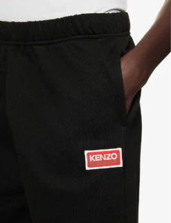 Kenzo Brand-patch Cotton-jersey Jogging Bottoms -Women Clothing Store R04145420 BLACK ALT04