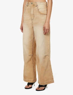 Jaded London Colossus Faded-wash Wide-leg Low-rise Jeans 7 Jaded London Colossus Faded-wash Wide-leg Low-rise Jeans -Women Clothing Store R04145888 SAND ALT02