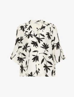 ANINE BING Row Floral-print Woven Shirt