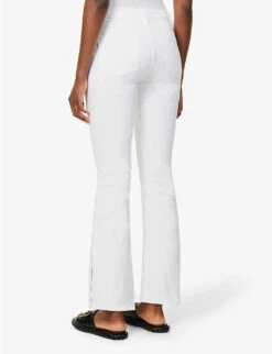 FRAME Le Crop Mini Flare Flared-leg Mid-rise Jeans -Women Clothing Store R04146383 BLANC ALT03