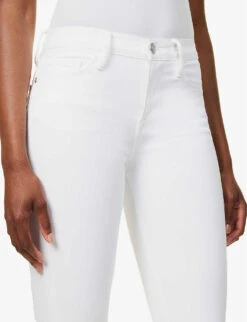 FRAME Le Crop Mini Flare Flared-leg Mid-rise Jeans -Women Clothing Store R04146383 BLANC ALT05