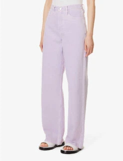 FRAME Le High ‘N’ Tight Wide-leg High-rise Jeans -Women Clothing Store R04146443 WASHEDLILAC ALT02