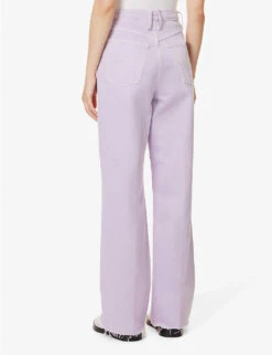 FRAME Le High ‘N’ Tight Wide-leg High-rise Jeans -Women Clothing Store R04146443 WASHEDLILAC ALT03