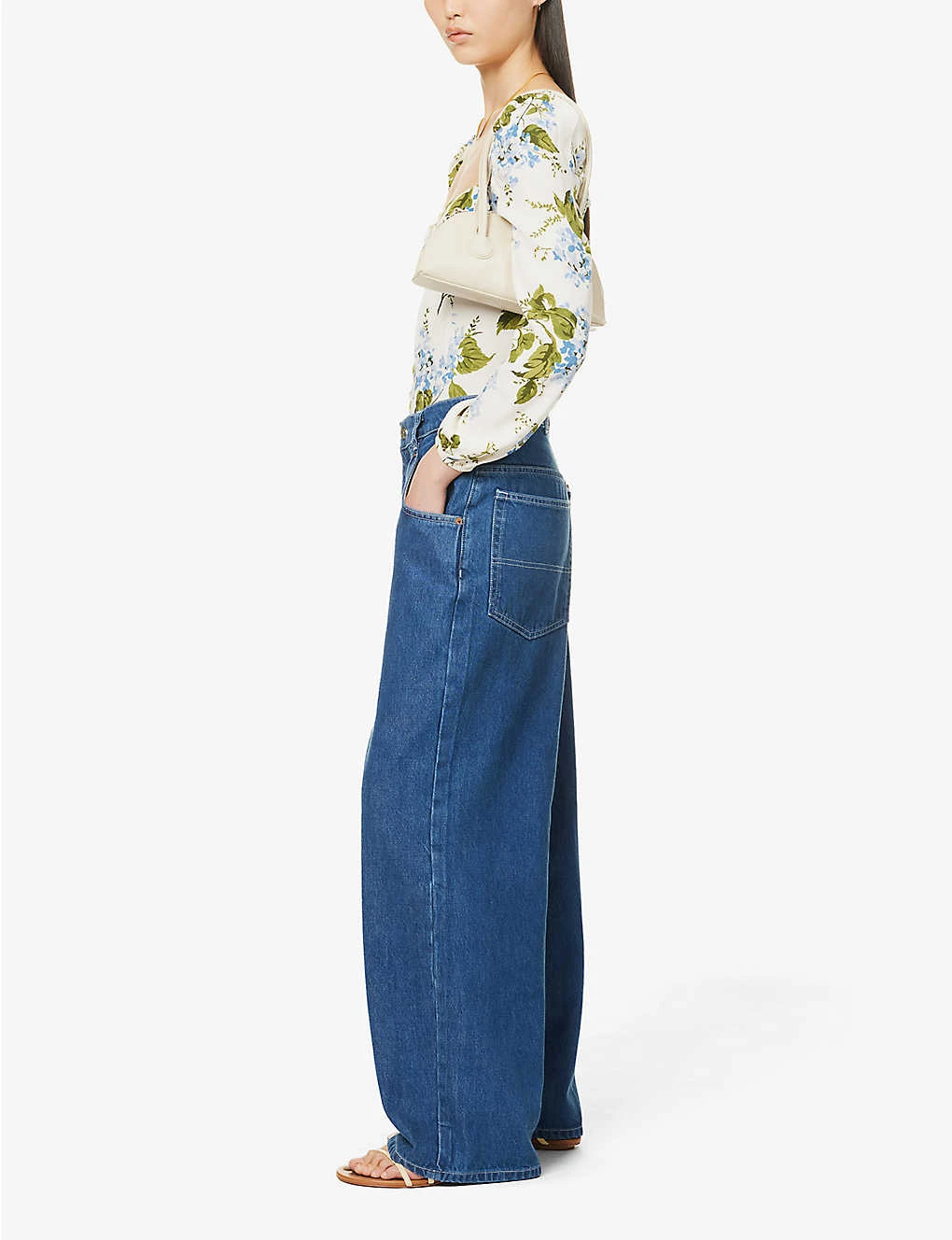 Skater Wide-leg Mid-rise Organic Cotton-blend Jeans 2 Skater Wide-leg Mid-rise Organic Cotton-blend Jeans - Image 2