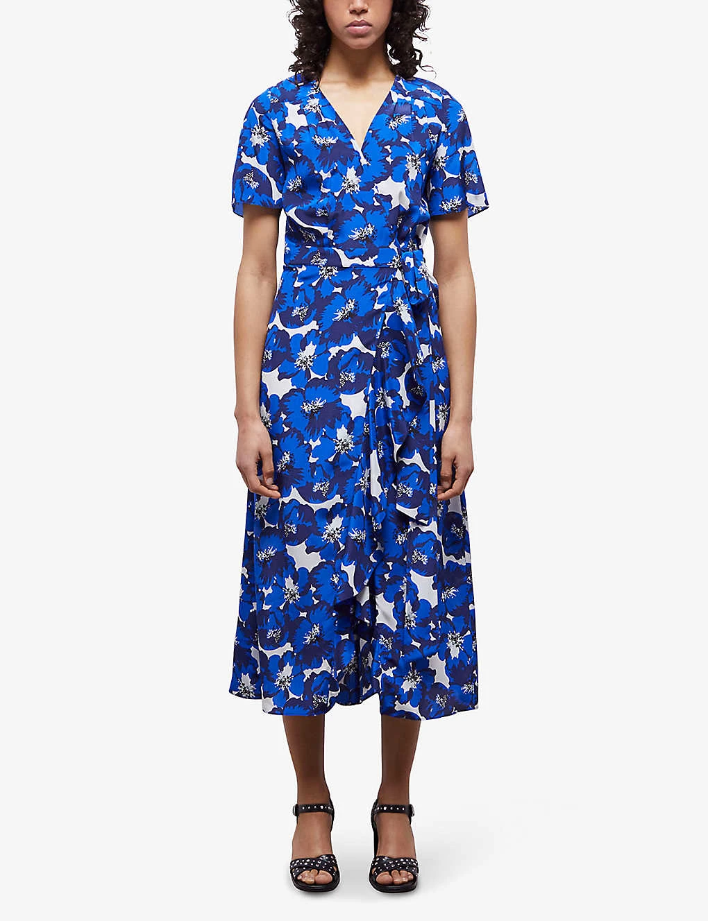 THE KOOPLES Floral Print-wrap Silk Midi Dress 2 THE KOOPLES Floral Print-wrap Silk Midi Dress - Image 2
