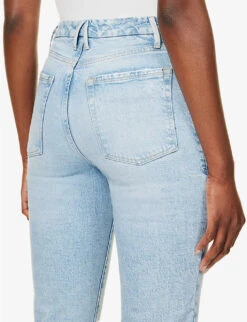 GOOD AMERICAN Good Boy Straight-leg Mid-rise Stretch-cotton And Recycled-cotton Denim Jeans -Women Clothing Store R04147919 INDIGO381 ALT05