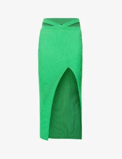 Yvonne Cut-out Knitted Midi Skirt