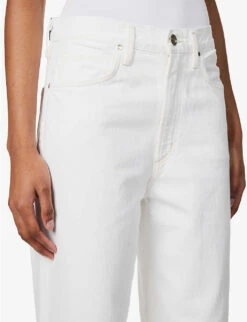 The Barker Brand-patch Wide-leg High-rise Organic-denim Jeans -Women Clothing Store R04148533 SOLABRIGHTWHITE ALT04