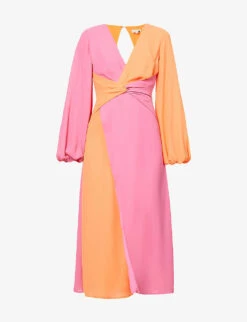 Frieda Colour-block Woven Maxi Dress
