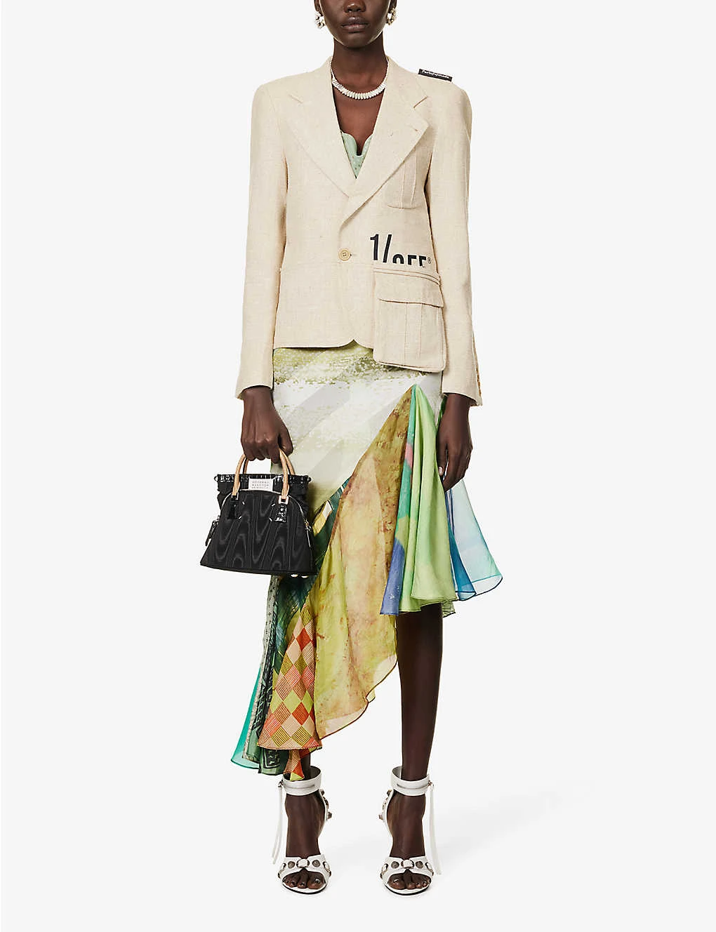 Single-breasted Notch-lapel Upcycled Blazer 2 Single-breasted Notch-lapel Upcycled Blazer - Image 2