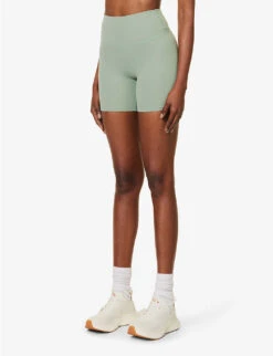 Airweight High-rise Stretch-woven Shorts -Women Clothing Store R04150045 MOSSWHITEMOSSWHITE ALT02