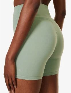 Airweight High-rise Stretch-woven Shorts -Women Clothing Store R04150045 MOSSWHITEMOSSWHITE ALT04