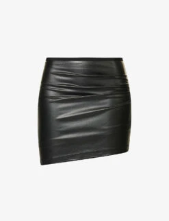 Helmut Lang Mid-rise Faux-leather Mini Skirt
