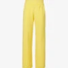 ME AND EM Wide-leg Towelling-texture Cotton Trousers