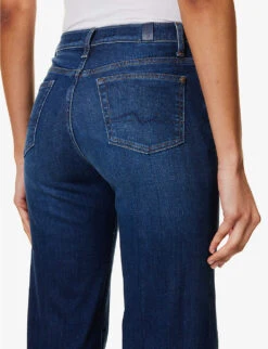 7 For All Mankind Modern Dojo Flared High-rise Stretch-denim Jeans 11 7 For All Mankind Modern Dojo Flared High-rise Stretch-denim Jeans -Women Clothing Store R04152108 SLIMILLUSIONLITTLESTR ALT04