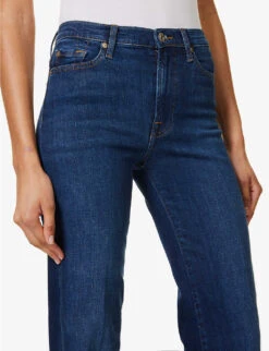 7 For All Mankind Modern Dojo Flared High-rise Stretch-denim Jeans 12 7 For All Mankind Modern Dojo Flared High-rise Stretch-denim Jeans -Women Clothing Store R04152108 SLIMILLUSIONLITTLESTR ALT05