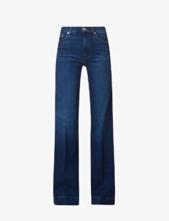 7 For All Mankind Modern Dojo Flared High-rise Stretch-denim Jeans